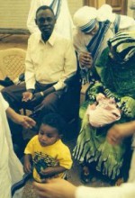 Daniel Wani, Meriam Ibrahim and children after initial release in June. (Morning Star News photo via Shareif ali Shareif)