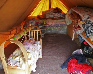 One of the first babies born in camp for displaced people in Ankawa, Erbil, Iraq. (Morning Star News)