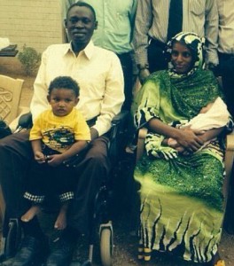 Meriam Ibrahim with family after her release on June 23. (Shareif ali Shareif)