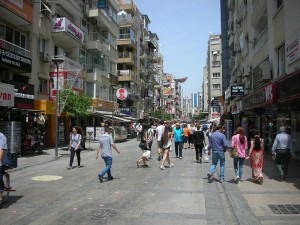 Popular street in Izmir, Turkey. (Wikipedia)