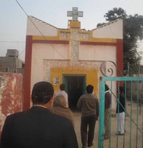 Barnala village church in Pakistan of Parvaiz Masih, who has suffered attacks from Islamists.