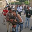 A Coptic Christian hurt in attack on mourners Sunday. (Morning Star News photo)