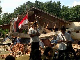 Demolished Batak Protestant Christian Church (HKBP) building in Bekasi, outside Jakarta.