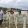 Newly baptized believers in Putumayo River. (Morning Star News, David Miller)