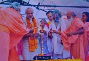 Narendra Modi (second from left) in photo from poster at 2006 Hindu nationalist rally in Gujarat. (Morning Star News)