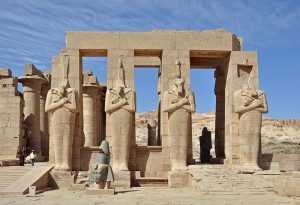 Ramesseum, memorial temple of Pharaoh Ramesses II, near Luxor. (Marc Ryckaert, Wikimedia)