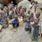 Thousands of Nuba Mountain civilians have taken refuge from government bombing in caves. (Diocese of El Obeid photo)