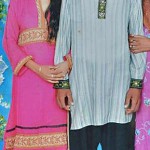 Shama Bibi and Shahzad Masih; relative next to him cropped out for security reasons. (Morning Star News photo courtesy of family)