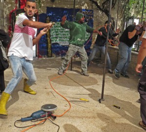 Young men with ties to Palestinian militants attack volunteer workers at Living Bread Church on Oct. 16. (Morning Star News photo by Sarah Spaeth)