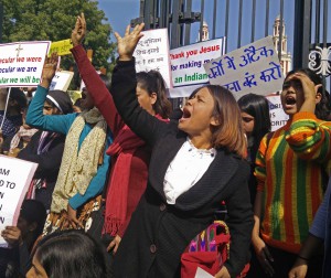 Demonstrators protest anti-Christian attacks on Feb. 5 in New Delhi. (Morning Star News)