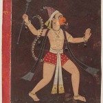 Painting from northern India, cerca 1700, of Hanuman god. (Wikipedia)