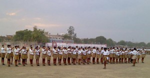 RSS drill in Nagpur during a national camp in May 2011. (Ganesh Dhamodkar Wikimedia Commons)