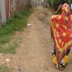 Hassan's mother on pathway where he was attacked outside Nairobi. (Morning Star News)