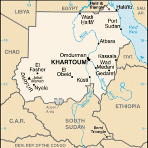 Sudan map. (CIA Factbook)