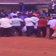 Sheikh Ali Bunyolo discusses Christian evangelist with Kachomo village Muslims. (Morning Star News)