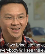 Jakarta Gov. Basuki Ahok Tjahaja Purnamat on recent broadcast in Indonesia. (screen grab)