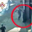 Assailant arriving at warehouse door in pursuit of Coptic Orthodox bishop on outskirts of Cairo, Egypt. (Screen grab of security footage)