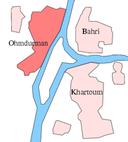 Location of Omdurman, Sudan. (Wikipedia)