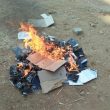 Bibles burned by Hindu extremists in Telangana state, India. (Morning Star News)