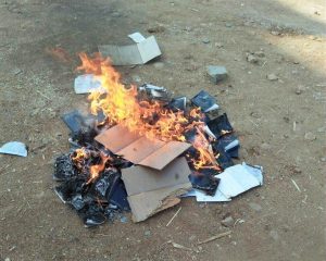 Bibles burned by Hindu extremists in Telangana state, India. (Morning Star News)
