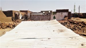 The downed Evangelical Church in Al Haj Yousif, North Khartoum, Sudan. (Morning Star News)
