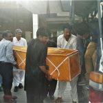 Bodies of slain Christians arrive home after arrival from Quetta. (Morning Star News)