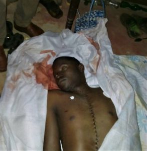 The body of Muluuta Kuzaifa, likely killed by Muslim villagers. (Morning Star News)