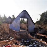Charred remains of Advent Christian Church building in In Thiruvannamalai, India. (Morning Star News)