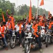 Hindu nationalists demonstrate against accused pastor in Ambala, Haryana state on Aug. 3, 2018