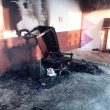Charred remains of burned church building in Gurdaspur District, Punjab state, India. (Morning Star News)