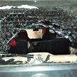 Damage Hindu extremist mob did to Pastor John Lakra's car in attack. (Morning Star News)