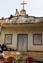 Hindu extremists and tribal animists team up to transform church building into Sarana religion complex in Ranchi District, Jharkhand state, India. (Morning Star News)