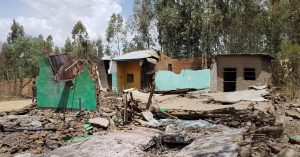 Remains of Kale Hiwot Galeto church building in Halaba Kulito, Ethiopia, after attack on Feb. 9, 2019. (Steadfast Global)