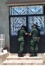 Gendarmes seal shut doors of church Boudjima, Algeria on May 22, 2019. (Morning Star News)