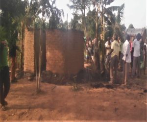 Part of charred home of Yusuf Tulo in Bugwere village, Kibuku District, eastern Uganda. (Morning Star News)