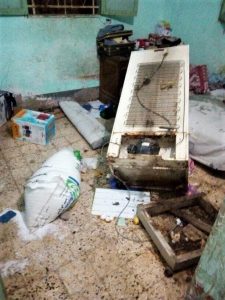 Damage to home of parents of Fady Yousef in village in Minya Governorate, Egypt. (Nader Shukry, Facebook)
