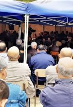 Tent set up after authorities closed church building in Azaghar, near Akbou in Algeria. (Morning Star News)