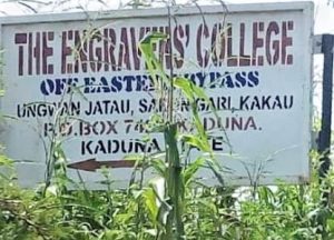 Engravers’ College sign in Kakau Daji village, Chikun County, Kaduna state, Nigeria. (Morning Star News)