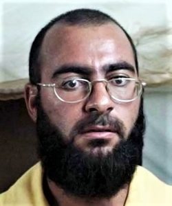 Mugshot of Abu Bakr al-Baghdadi taken by U.S. armed forces while he was detained at Camp Bucca near Umm Qasr, Iraq, in 2004. (U.S. Army)