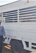 The Rev. Philemon Hassan Kharata with Baptist church truck confisicated in 2012. (Facebook)