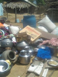 Animist villagers threw belongings of Sodi family out of their home in Odisha state, India. (Morning Star News)