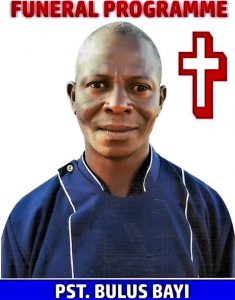 Funeral program cover for pastor Bulus Bayi, killed in Kaduna state on June 12, 2020. (Facebook)