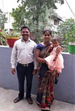 Pastor Manu Damor, wife and youngest child in Madhya Pradesh, India. (Morning Star News)