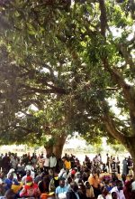 Community members gather on May 23, 201 after the killing of Fred Isiko in eastern Uganda the previous evening. (Morning Star News)