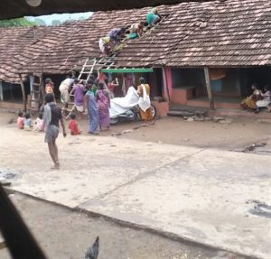 Tribal animists tear tiles off roofs of Christians' houses in Odisha state, India. (Morning Star News)