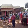 Mourners at the home of the slain Tabiruka Tefiiro in Bupalama village, eastern Uganda. (Morning Star News)