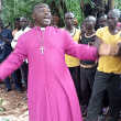 The Rev. Jacob Kwashi at funeral for 17 Christians killed in Zangon Kataf County, Nigeria. (Morning Star News screenshot)
