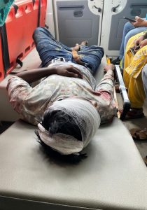 Man in hospital for head injuries, unidentified for security reasons, after assault in Roorkee, Uttarakhand state, India. (Morning Star News)
