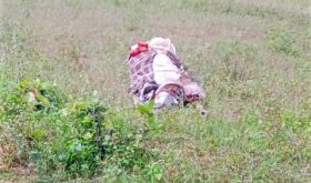 Exhumed body of Laxman Markham in Gumadpal village, Bastar District, Chhattisgarh state, India. (Morning Star News)