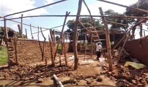 Remains of church building after Nov. 8, 2022 attack in Katantala village in Kiboga Disrict, Uganda. (Morning Star News)